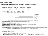 塑膠膜電容器料號索引